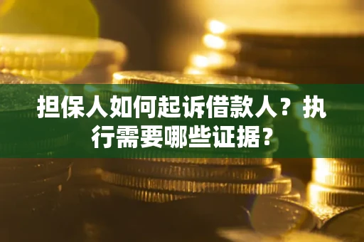 北京担保人如何起诉借款人？执行需要哪些证据？