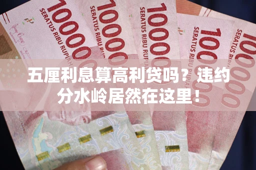 北京五厘利息算高利贷吗？违约分水岭居然在这里！