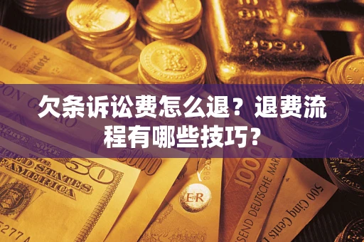 北京欠条诉讼费怎么退？退费流程有哪些技巧？