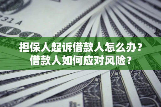 北京担保人起诉借款人怎么办？借款人如何应对风险？