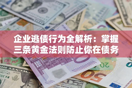 北京企业逃债行为全解析：掌握三条黄金法则防止你在债务乱局中“踩雷”