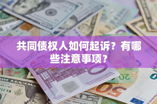 北京共同债权人如何起诉？有哪些注意事项？